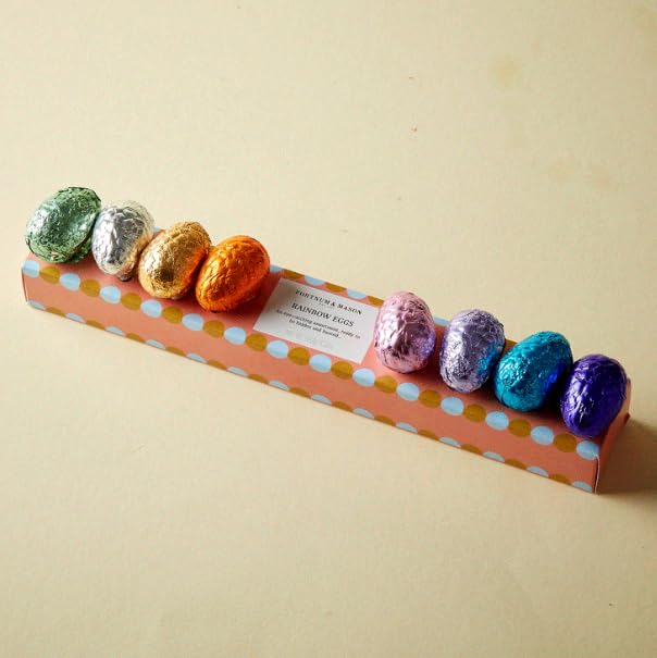Fortnum & Mason Handmade Foil Wrapped Chocolate Eggs, Assorted Colours, 8 Pieces