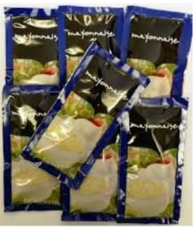 Mayonnaise Single Serve Sachets, Portion Control Condiment Packets - 50 Sachets