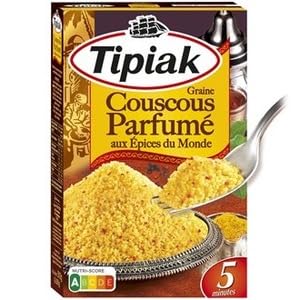Tipiak Couscous Parfumé aux Épices du Monde, 5 Minutes