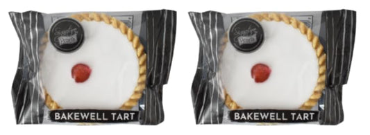 Bakewell Tart, Classic Iced Pastry with Cherry, Individually Wrapped, Pack of 2