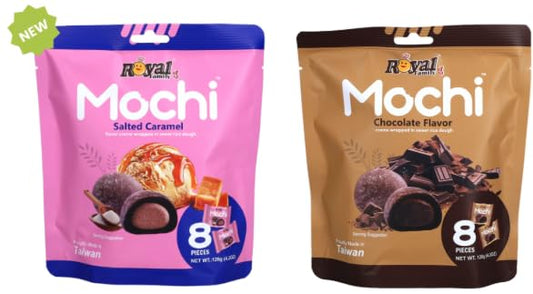 Royal Family Mochi, Salted Caramel and Chocolate Flavour, Sweet Rice Dough