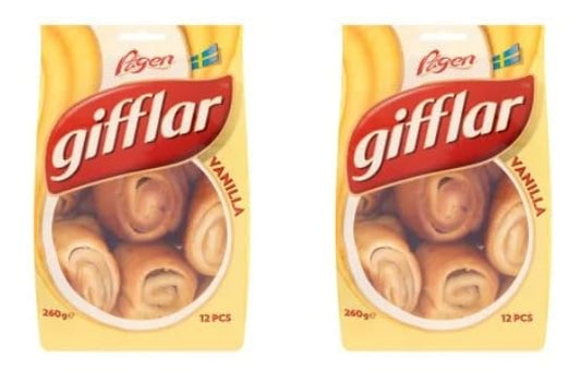 Gifflar Vanilla Cinnamon Rolls, Swedish Pastry, 260g, 12 Pieces
