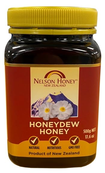 Nelson Honey Honeydew Honey, Natural, GMO Free, Product of New Zealand, 500g