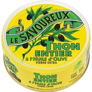 Le Savoureux Whole Tuna in Extra Virgin Olive Oil, 160g
