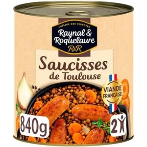 Raynal & Roquelaure Saucisses de Toulouse aux Lentilles, 840g