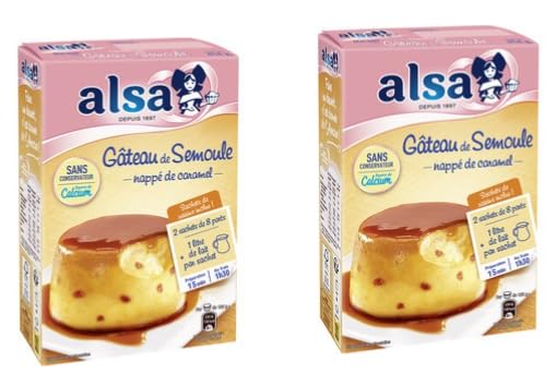 Alsa Semolina Cake with Caramel Topping, 2 Sachets
