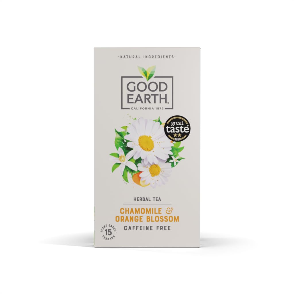 Good Earth Tea Co. Chamomile & Orange Blossom Herbal Tea, 15 Tea Bags