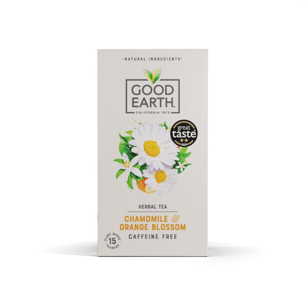 Good Earth Tea Co. Chamomile & Orange Blossom Herbal Tea, 15 Tea Bags