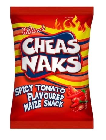 Willards Cheas Naks Spicy Tomato Flavoured Maize Snack, 135g