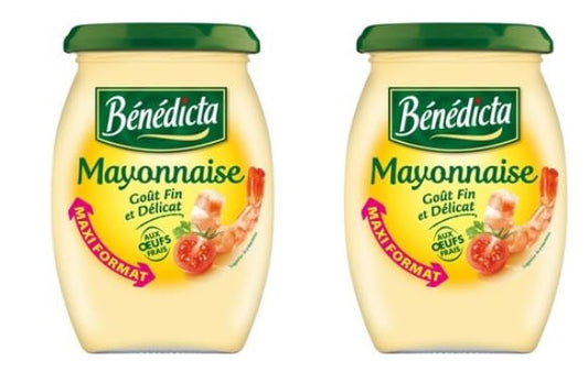 Bénédicta Mayonnaise, Goût Fin et Délicat, aux Œufs Frais, Maxi Format, Pack of 2