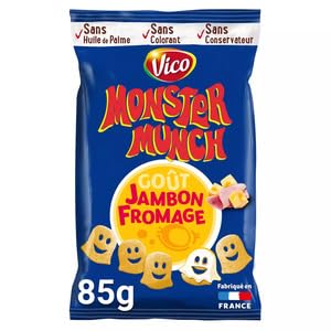 Vico Monster Munch Goût Jambon Fromage Snacks 85g