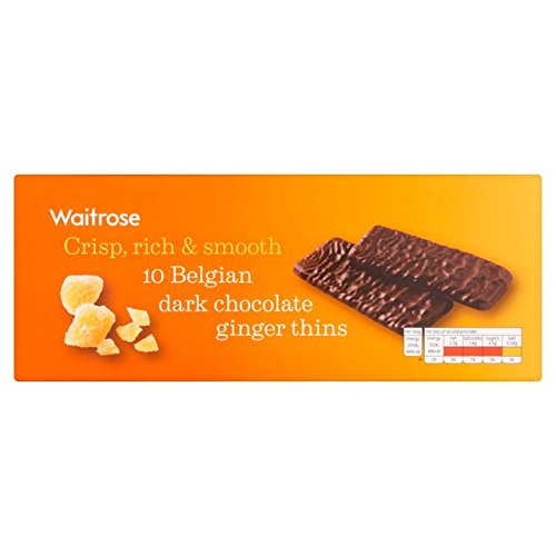 Dark Chocolate Ginger Thins Waitrose 100g