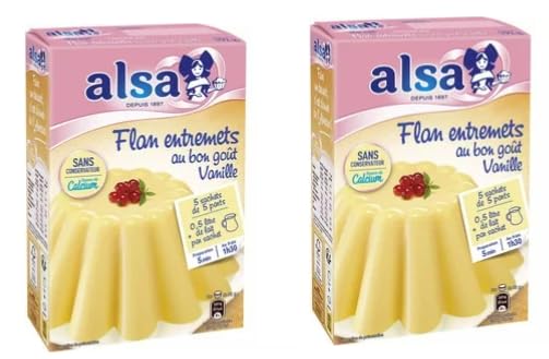 Alsa Vanilla Flavored Flan Dessert, Pack of 2