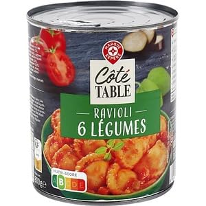 Cote Table 6 Vegetables Raviolis 800g