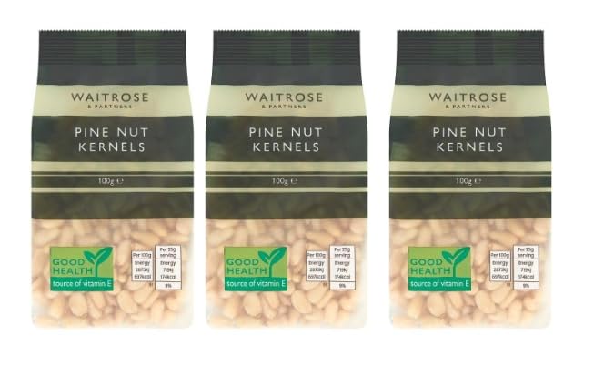 Waitrose Pine Nut Kernels 100g, Pack of 3