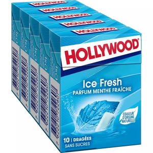 Hollywood Chewing Gum Sans Sucre Ice Fresh Menthol Dragees 70g