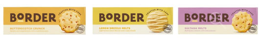 Border Biscuits Variety Pack, Butterscotch Crunch, Lemon Drizzle Melts, and Sultana Melts