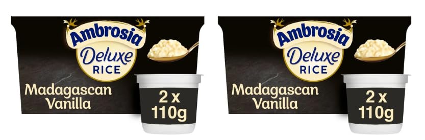 Ambrosia Deluxe Rice Madagascan Vanilla, (Pack of 2)