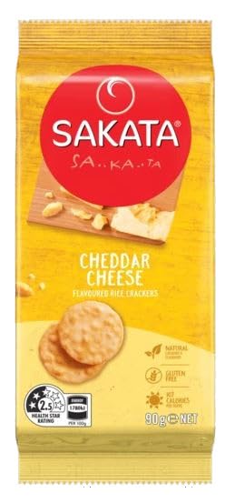Sakata Cheddar Cheese Flavoured Rice Crackers, Gluten Free, 90g