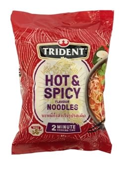 Trident Hot & Spicy Flavour Noodles, 2 Minute Cooking Time, 85g