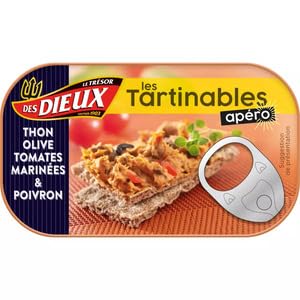 Le Tresor des Dieux Spreadable, Tuna, Olives, Tomatoes, & Peppers 90g