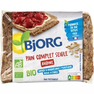 Bjorg Pain Complet Seigle Avoine Bio, Pain Prétranche