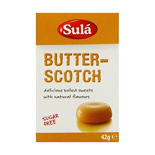 Sula - Butterscotch Sweets - Sugar Free - 42g x 14