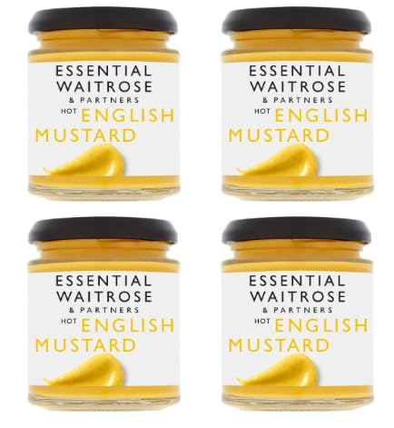 Essential Waitrose Hot English Mustard, Pack of 4