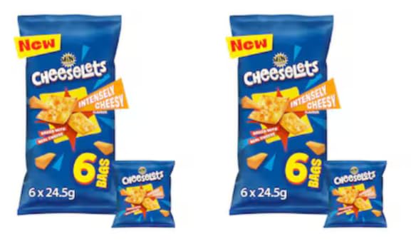 Cheeselets Intensely Cheesy Mini Snack Bags, Multipack, Pack of 2