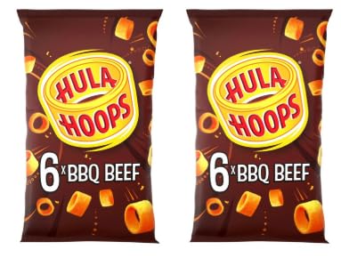 Hula Hoops BBQ Beef Flavour Crisps - (Pack of 2)