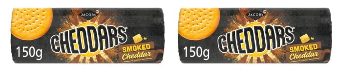Jacobs Cheddars Smoked Cheddar Biscuits, 150g, Pack of 2