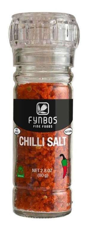 Fynbos Fine Foods Chilli Salt Grinder, Natural, No MSG, 80g