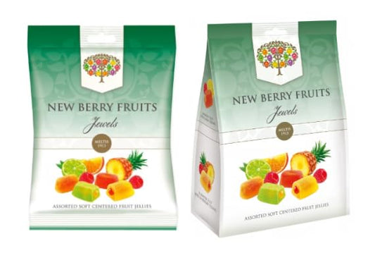 New Berry Fruits Jewels Assorted Soft Centred Fruit Jellies, Multi Juice, Mixed Flavours