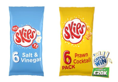 Skips Crisps Multipack, Salt & Vinegar and Prawn Cocktail Flavours