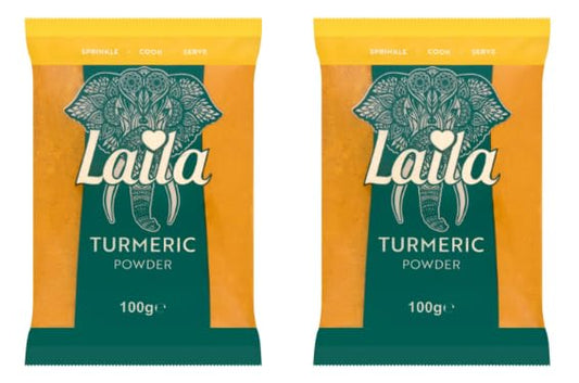 Laila Turmeric Powder, Ground Spice for Cooking, 100g