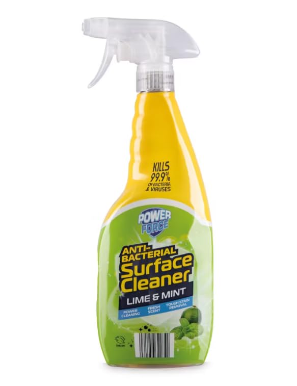 Power Force Anti-Bacterial Surface Cleaner, Lime & Mint 750ml (Pack of 2)