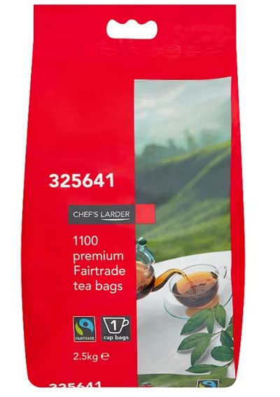 ( 1100s Pack ) Chef's Larder 1100 Fairtrade Premium Tea Bags 2.5kg