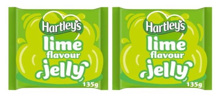 Hartley's Lime Flavour Jelly, 135g, Pack of 2