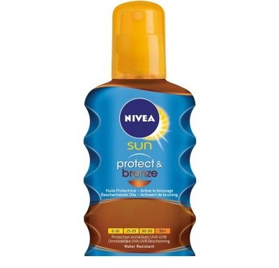 Nivea Sun Protect & Bronze Sun Oil SPF 30 Sunburn Spray 200 ml