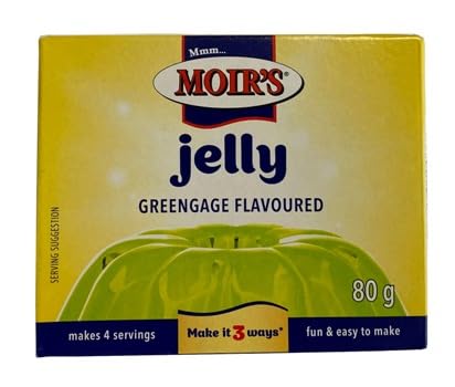 Moir's Jelly, Greengage Flavoured, 80g, Makes 4 Servings, Fun and Easy to Make