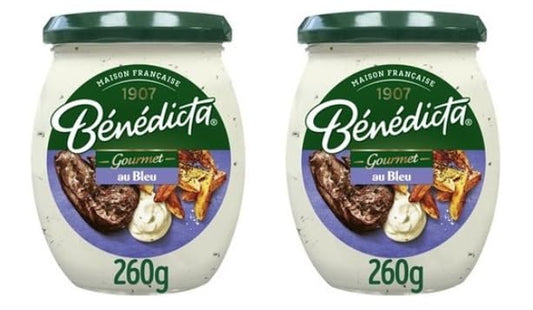 Bénédicta Gourmet au Bleu Sauce, French Blue Cheese Condiment - Pack of 2