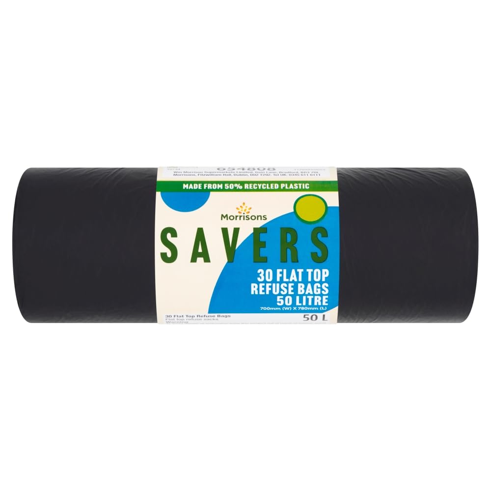 Morrisons Savers 50L Refuse Sacks 30pk