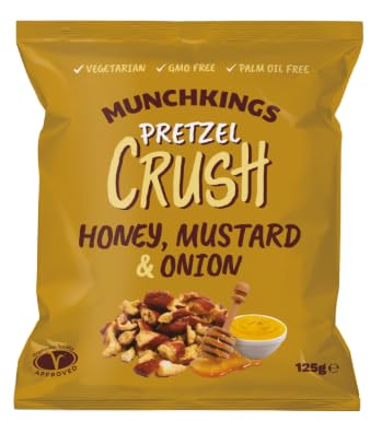 Munchkings Pretzel Crush Honey, Mustard & Onion, Vegetarian, GMO Free, Palm Oil Free - Pack of 3