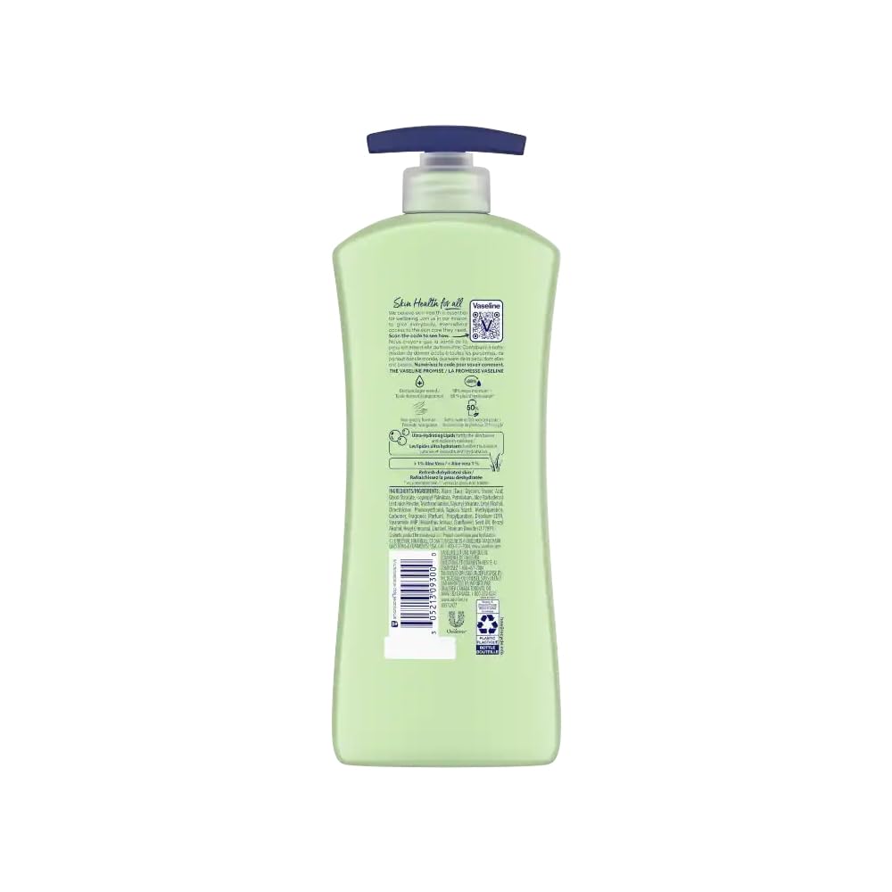 Vaseline Intensive Care With Aloe Soothe For Dry Skin Non Greasy Body Lotion 600 ML