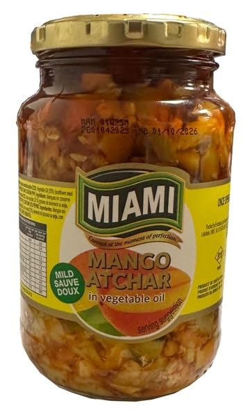 Miami Mango Atchar in Vegetable Oil, Mild, Glass Jar