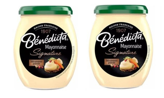 Bénédicta Mayonnaise Signature, Délicatement Poivrée, Maison Française - Pack of 2