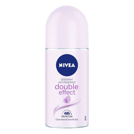 Nivea Double Effect Deodorant Roll-On, 1.7 Fluid Ounce