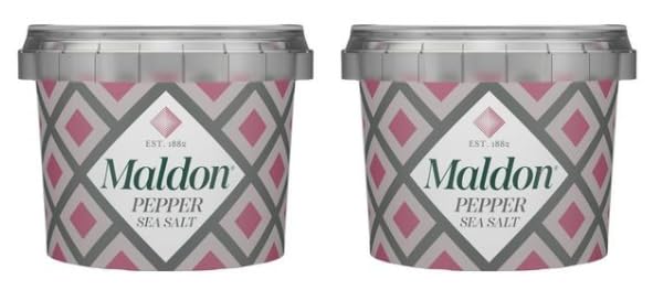 Maldon Pepper Sea Salt, Seasoning, Pack of 2