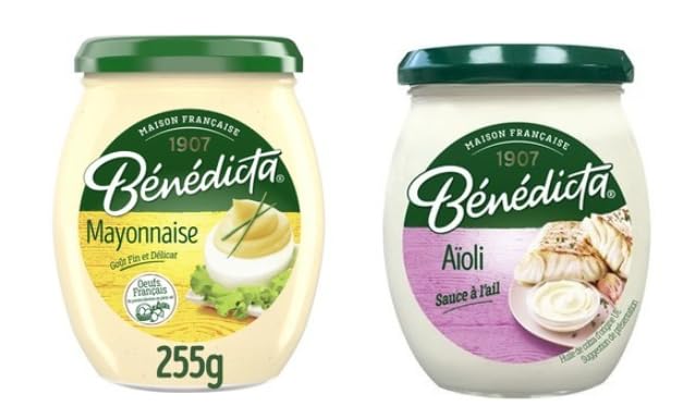 Bénédicta Mayonnaise and Aïoli Sauce à l'ail, French Recipe, Jar