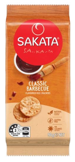 Sakata Classic Barbecue Flavoured Rice Crackers, Gluten Free, 90g